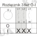 Кулачковый переключатель ŁUK 16-12, на панели, с передней панелью